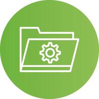 Folder Setting Creative Icon Design vector