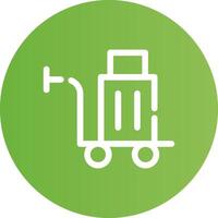 Luggage Cart Creative Icon Design vector