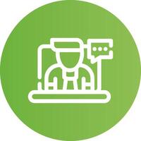 Online Interview Creative Icon Design vector