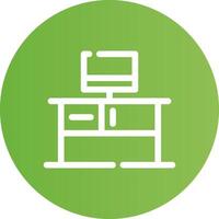 Office Desk Creative Icon Design vector