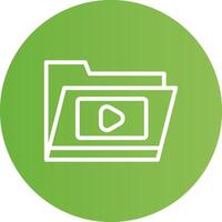 Video Folder Creative Icon Design vector
