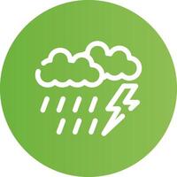 Thunderstorm Creative Icon Design vector