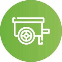 Wheelbarrow Creative Icon Design vector