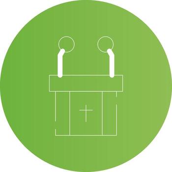 púlpito creativo icono diseño vector