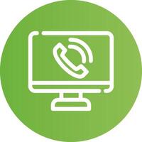 Phone Call Creative Icon Design vector