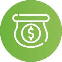 Money Bag Creative Icon Design vector