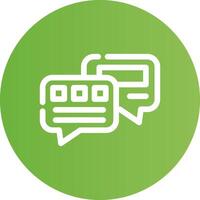 Chat Bubble Creative Icon Design vector