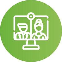 Online Interview Creative Icon Design vector