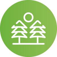Pine Trees Landscape Creative Icon Design vector