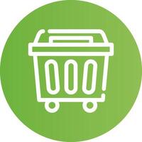 Trash Bin Creative Icon Design vector