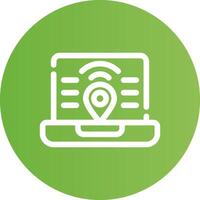 Digital Nomad Hub Creative Icon Design vector