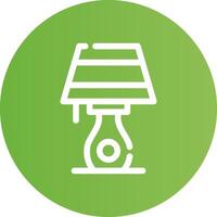 Table Lamp Creative Icon Design vector