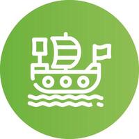 Pirates Ship Creative Icon Design vector