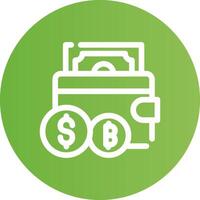 Cryptowallet Creative Icon Design vector