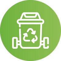 Trash Bin Creative Icon Design vector