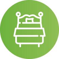 Double Bed Creative Icon Design vector