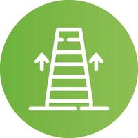 diseño de icono creativo de escalera mecánica vector