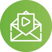 Video Email Creative Icon Design vector