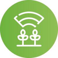 Connected Farming Creative Icon Design vector