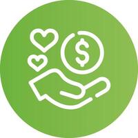 Donation Based Crowdfunding Creative Icon Design vector