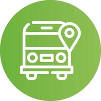 School Bus Creative Icon Design vector