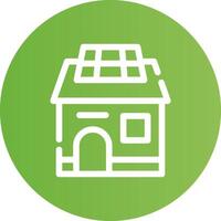 Solar House Creative Icon Design vector