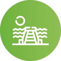 Dock Landscape Creative Icon Design vector