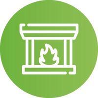 Fireplace Creative Icon Design vector