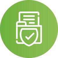 Secured Backup Creative Icon Design vector