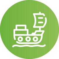 Pirate Ship Creative Icon Design vector