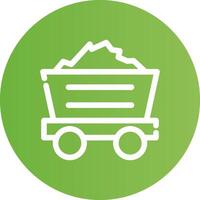 Mine Cart Creative Icon Design vector