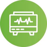 EKG Monitor Creative Icon Design vector