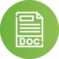 diseño de icono creativo de formato de archivo doc vector