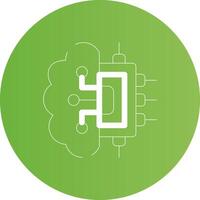 Brain Circuit Creative Icon Design vector