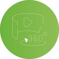 360 Degree Video Creative Icon Design vector