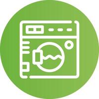 Washing Machine Creative Icon Design vector