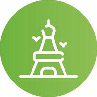 Eiffel Tower Creative Icon Design vector