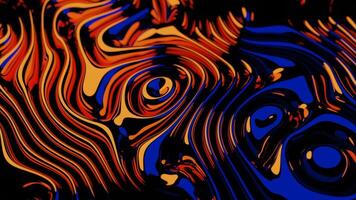 Abstract wavy gradient background. Design. Bending glossy stripes creating moving shapes. video