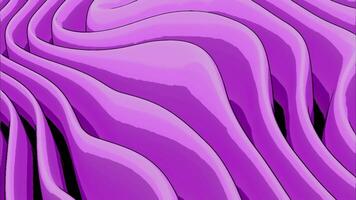 3d flexible pink folds in cartoon style. Design. Relaxing waving and changing fabric folds. video