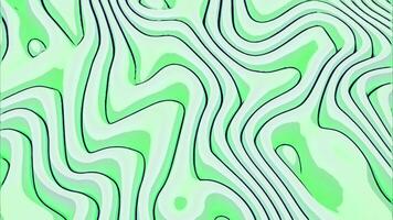 Abstract gradient waves background. Design. Green tones of transforming curves. video