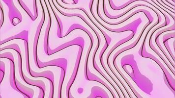 3d flexible rosado pliegues en dibujos animados estilo. diseño. relajante ondulación y cambiando tela pliegues video