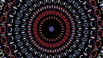 Abstract blinking spreading circle shapes. Animation. Effect of mandala, hypnotic radial rings background. video