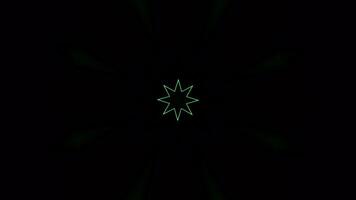 Geometric floral pattern with flashing movements. Animation. Cyber pattern with geometric lines on black background. Moving geometric pattern with hypnotic effect on black background video