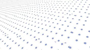 Rows of small same size stars moving and rotating. Animation. TIny spinning stars or snowflakes. video