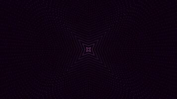 3d space effect with pattern of dots. Animation. Hypnotic effect of immersion in animation with pattern of dots. Movement in flow of pattern of dots on black background video