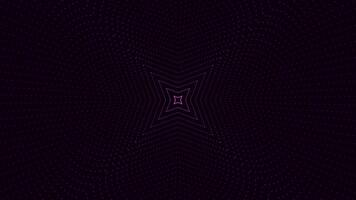 3d space effect with pattern of dots. Animation. Hypnotic effect of immersion in animation with pattern of dots. Movement in flow of pattern of dots on black background video