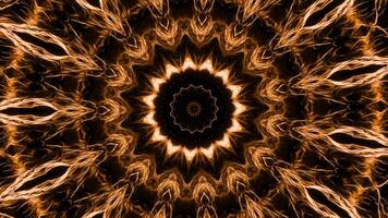 Animation of pattern with energy lines in space. Animation. Hypnotic pattern with moving luminous threads of energy on black background. Beautiful psychedelic pattern with flashing lights video