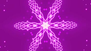 Moving pattern with star and geometric lines. Design. Festive animation with moving pattern and star. Luminous patterned lines move and change on festive background video