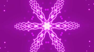 Moving pattern with star and geometric lines. Design. Festive animation with moving pattern and star. Luminous patterned lines move and change on festive background video