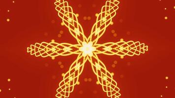 Moving pattern with star and geometric lines. Design. Festive animation with moving pattern and star. Luminous patterned lines move and change on festive background video